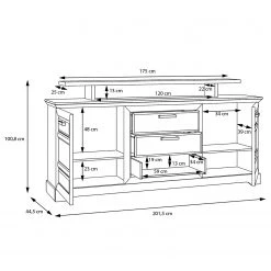 Ridgevalley Buffet New Dessa II - Imitation pin blanc 16 Ridgevalley Buffet New Dessa II - Imitation pin blanc -Meubles de salle à manger Soldes Magasin 1000357995 220616 500 SKETCH DETAILS P000000001000357995 sketch
