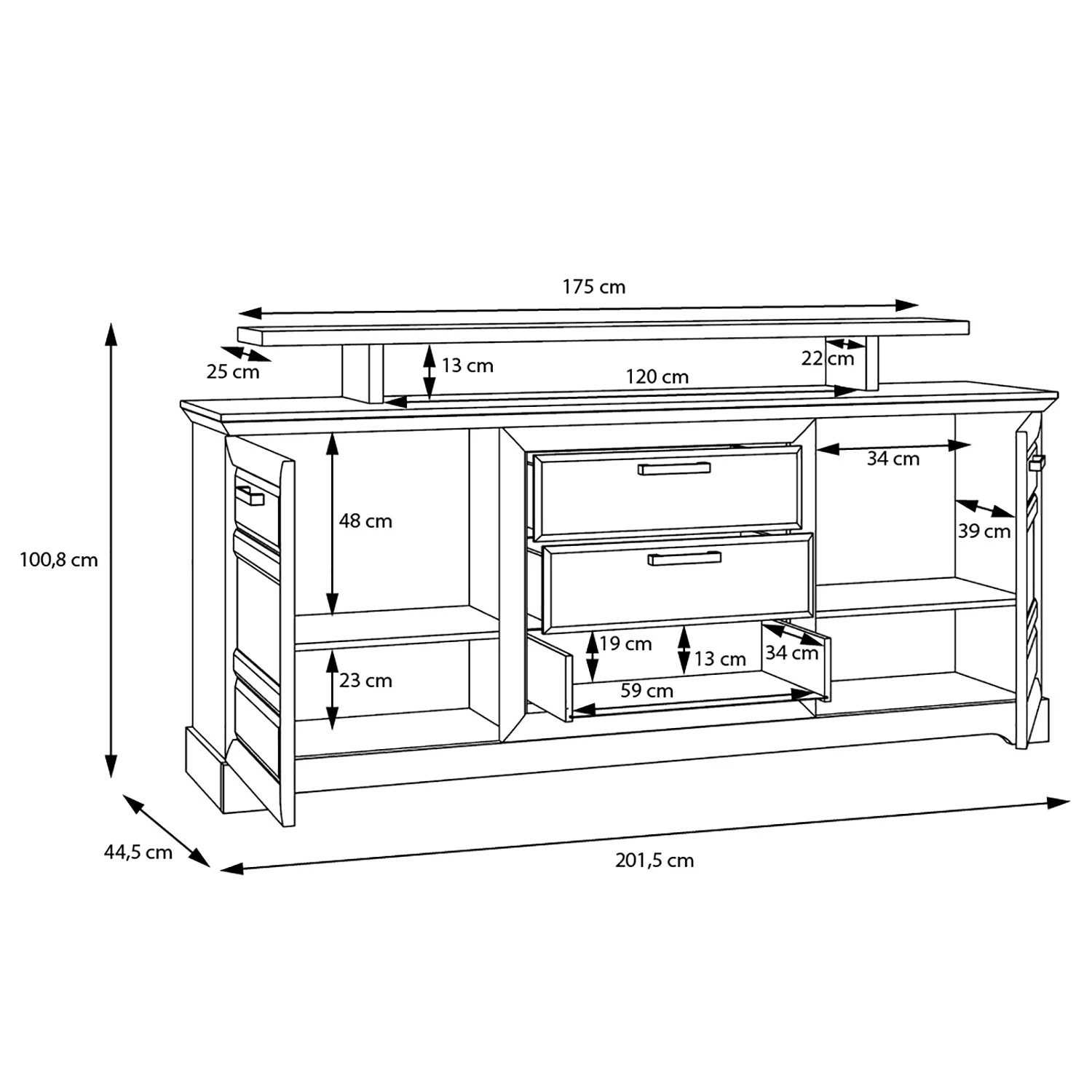 Ridgevalley Buffet New Dessa II - Imitation pin blanc 8 Ridgevalley Buffet New Dessa II - Imitation pin blanc – Image 8