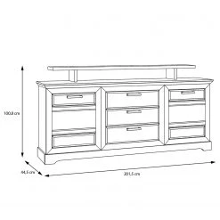 Ridgevalley Buffet New Dessa II - Imitation pin blanc 17 Ridgevalley Buffet New Dessa II - Imitation pin blanc -Meubles de salle à manger Soldes Magasin 1000357995 220616 501 SKETCH DETAILS P000000001000357995 sketch