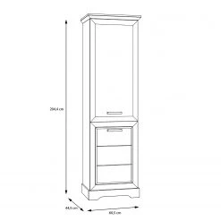 Ridgevalley Vitrine New Dessa - Imitation pin blanc 16 Ridgevalley Vitrine New Dessa - Imitation pin blanc -Meubles de salle à manger Soldes Magasin 1000357999 220616 500 SKETCH DETAILS P000000001000357999 sketch