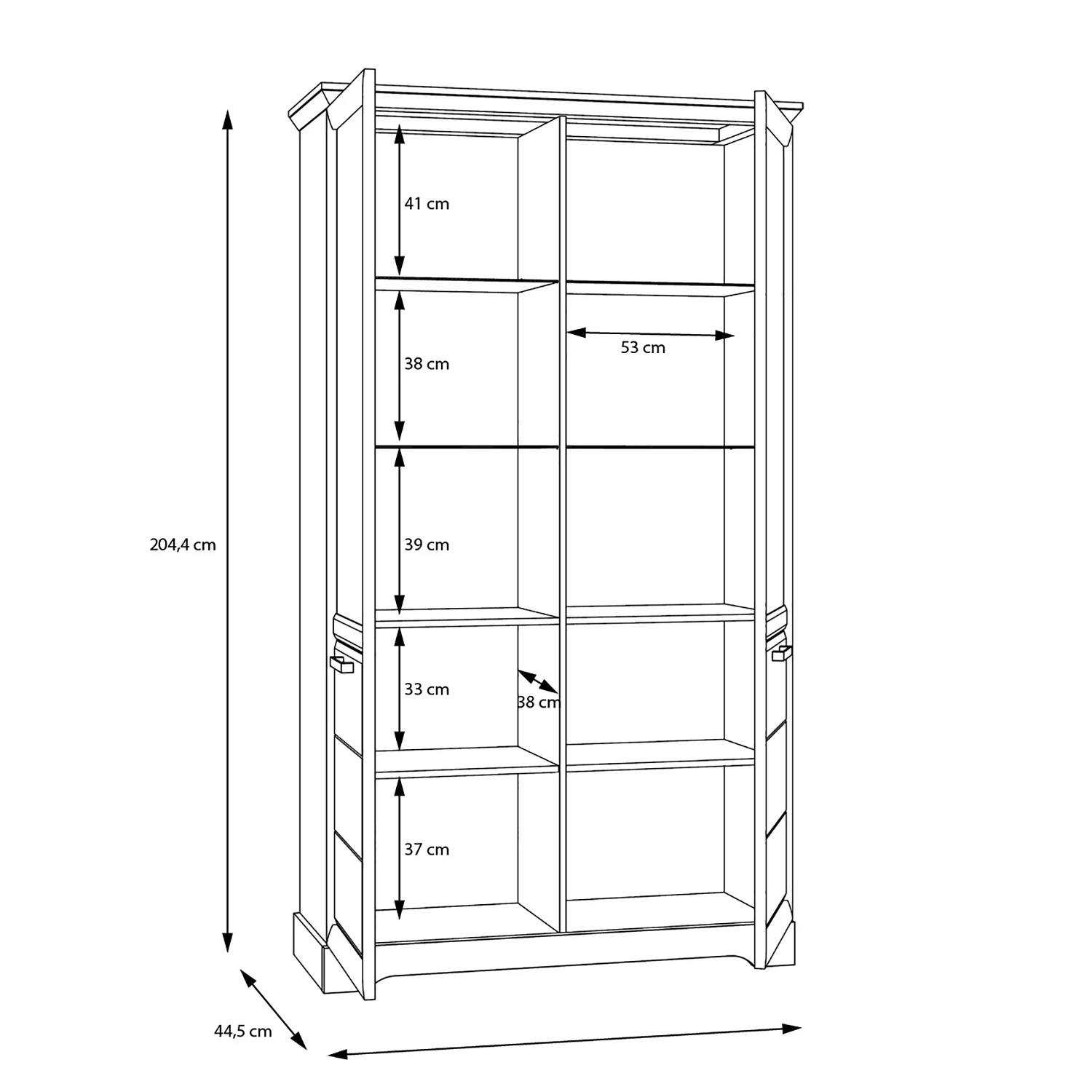 Ridgevalley Vitrine double New Dessa - Imitation pin blanc 9 Ridgevalley Vitrine double New Dessa - Imitation pin blanc – Image 9