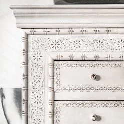 Ridgevalley Commode Missoula - Manguier massif - Blanc vintage -Meubles de salle à manger Soldes Magasin 1000359912 220624 030 DETAILS P000000001000359912