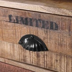 Red Living Buffet Vallentuna - Manguier massif / Métal - Manguier / Noir -Meubles de salle à manger Soldes Magasin 1000359916 220621 040 DETAILS P000000001000359916