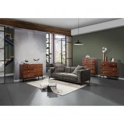 Red Living Commode Telados - Manguier massif / Métal - Manguier foncé / Noir -Meubles de salle à manger Soldes Magasin 1000359922 220621 021 MOOD DETAILS P000000001000359922 mood