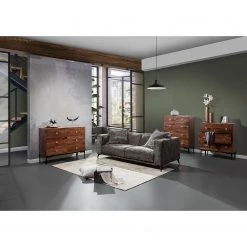 Red Living Commode Telados - Manguier massif / Métal - Manguier foncé / Noir -Meubles de salle à manger Soldes Magasin 1000359922 220621 022 MOOD DETAILS P000000001000359922 mood