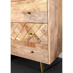 Naturoo Commode Yearby - Manguier massif - Manguier / Doré -Meubles de salle à manger Soldes Magasin 1000359925 220713 030 DETAILS P000000001000359925