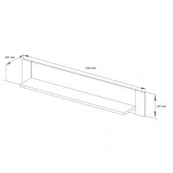 Trendteam Tablette murale Georgia - Imitation pin blanc -Meubles de salle à manger Soldes Magasin 1000362846 220623 500 SKETCH DETAILS P000000001000362846 sketch