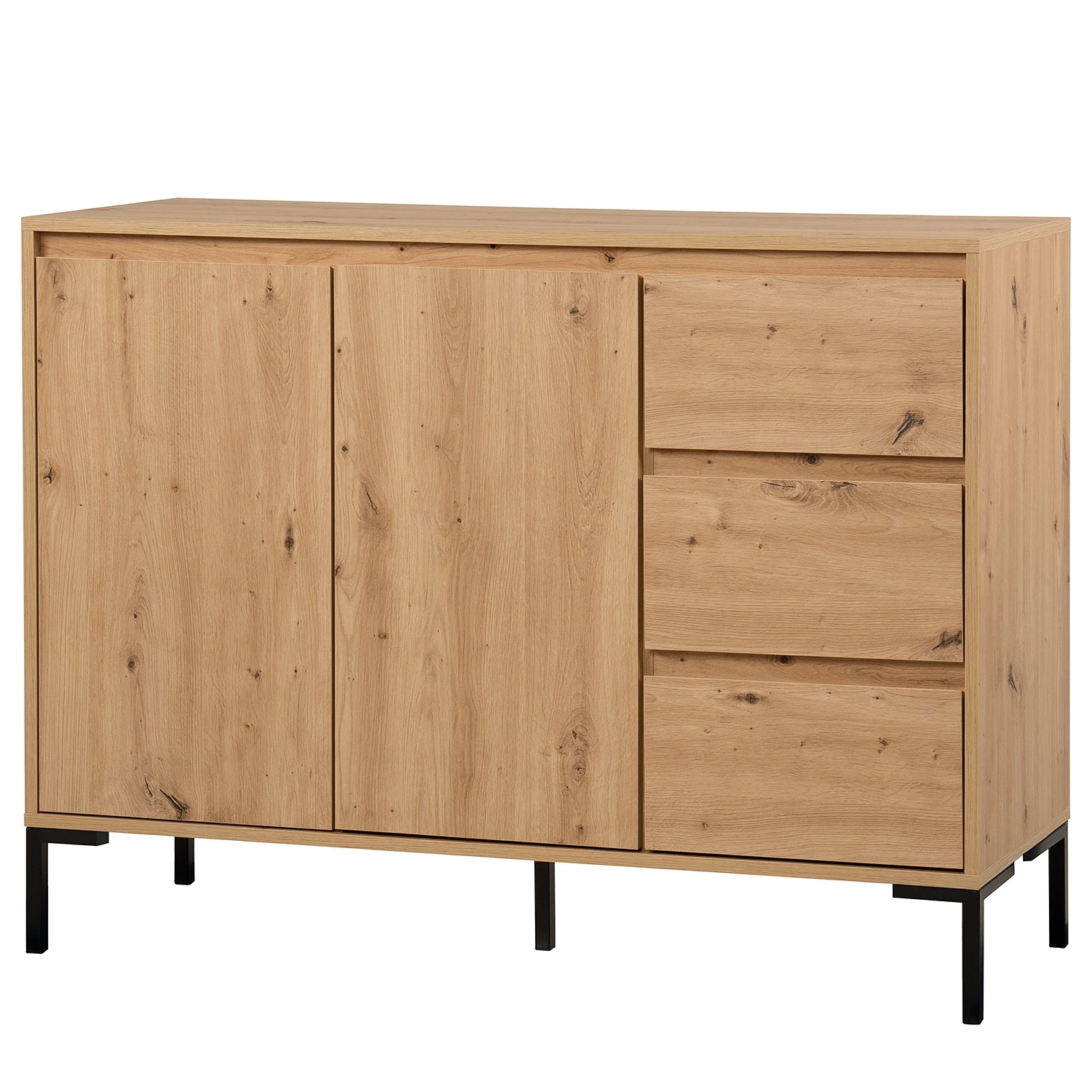 Loftscape Buffet Brochet II - Imitation chêne / Noir 1 Loftscape Buffet Brochet II - Imitation chêne / Noir