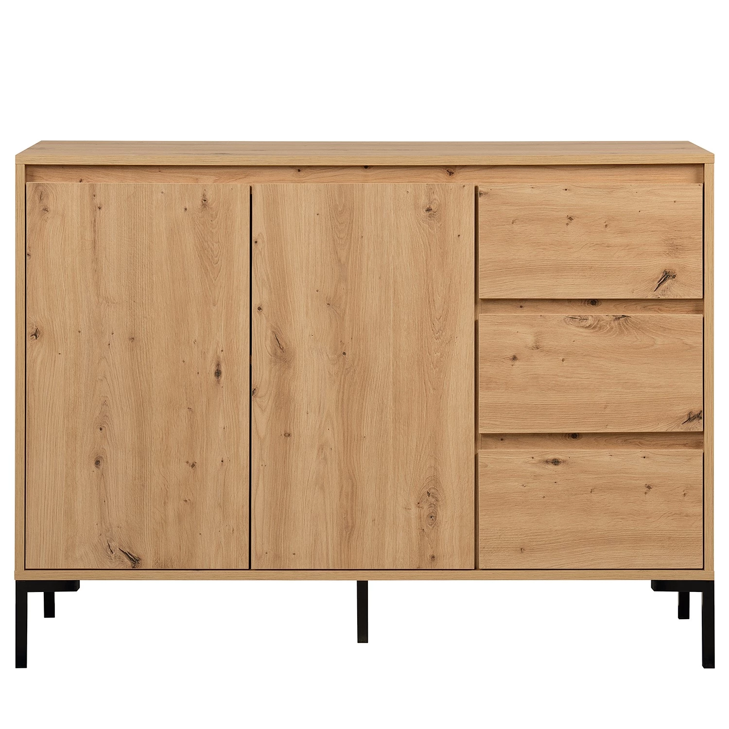 Loftscape Buffet Brochet II - Imitation chêne / Noir 5 Loftscape Buffet Brochet II - Imitation chêne / Noir – Image 5