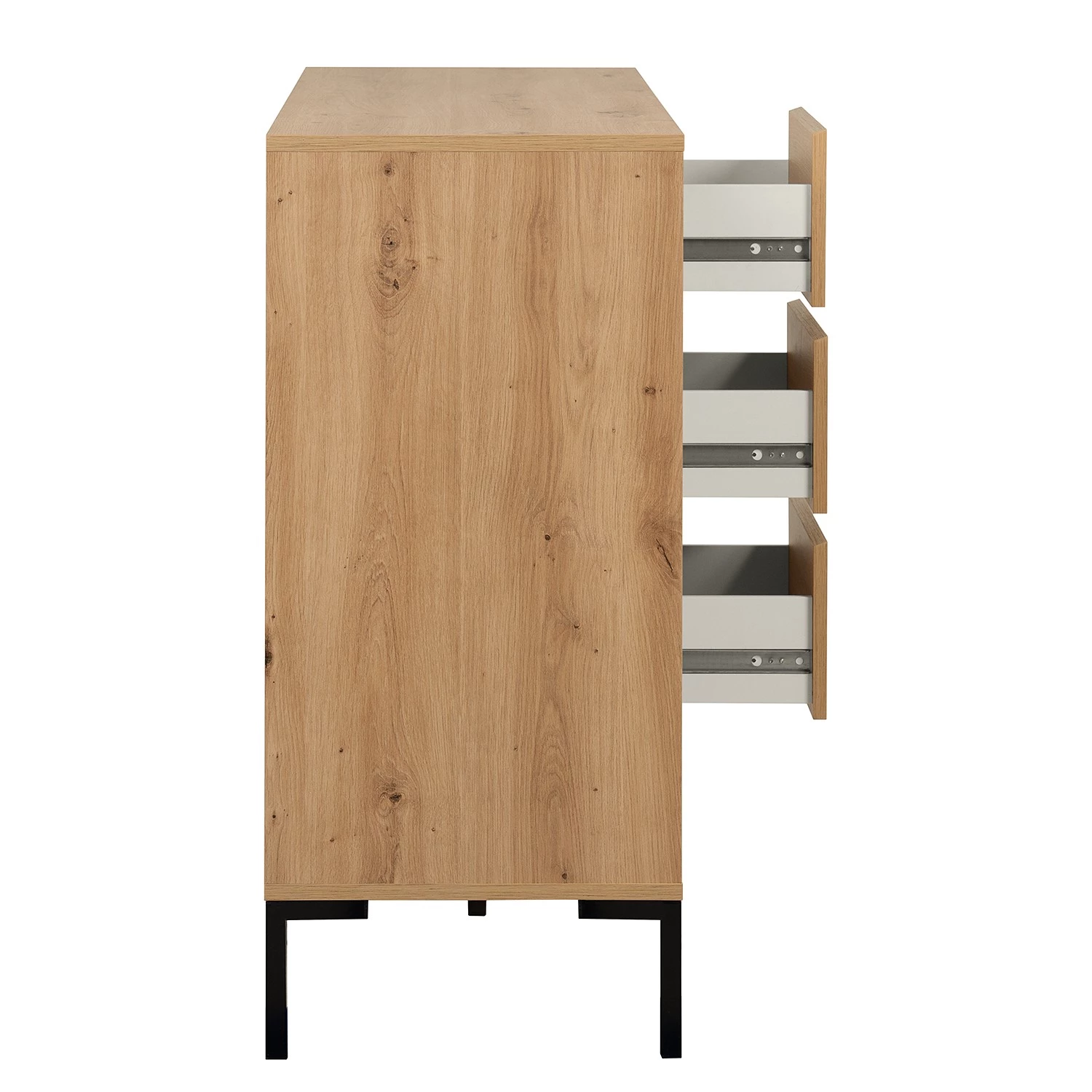 Loftscape Buffet Brochet II - Imitation chêne / Noir 10 Loftscape Buffet Brochet II - Imitation chêne / Noir – Image 10