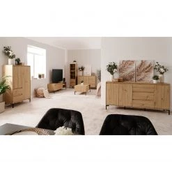 Loftscape Buffet haut Brochet - Imitation chêne / Noir 19 Loftscape Buffet haut Brochet - Imitation chêne / Noir -Meubles de salle à manger Soldes Magasin 1000363059 220704 024 MOOD DETAILS P000000001000363059 mood