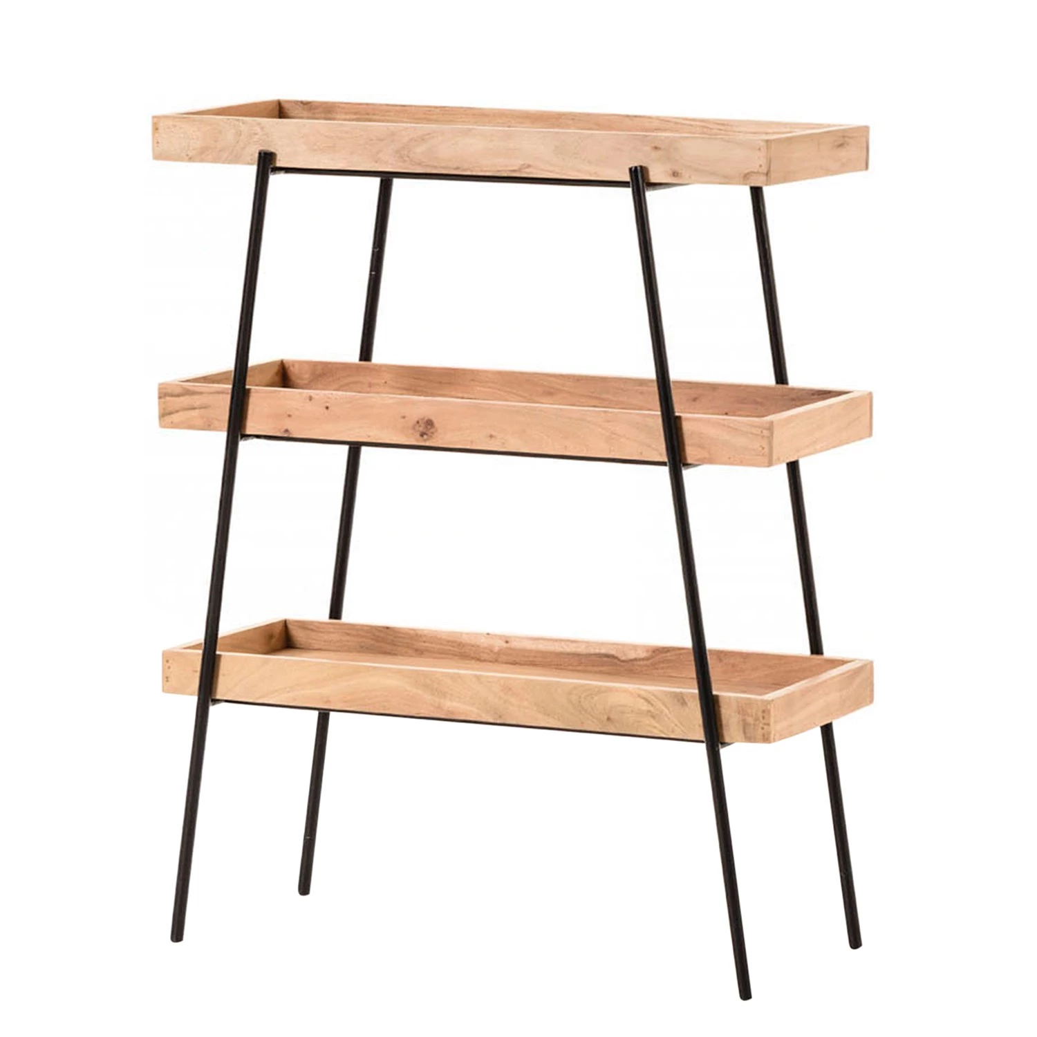 Red Living Étagère Beitbridge I - Acacia massif / Métal - Acacia / Noir 1 Red Living Étagère Beitbridge I - Acacia massif / Métal - Acacia / Noir