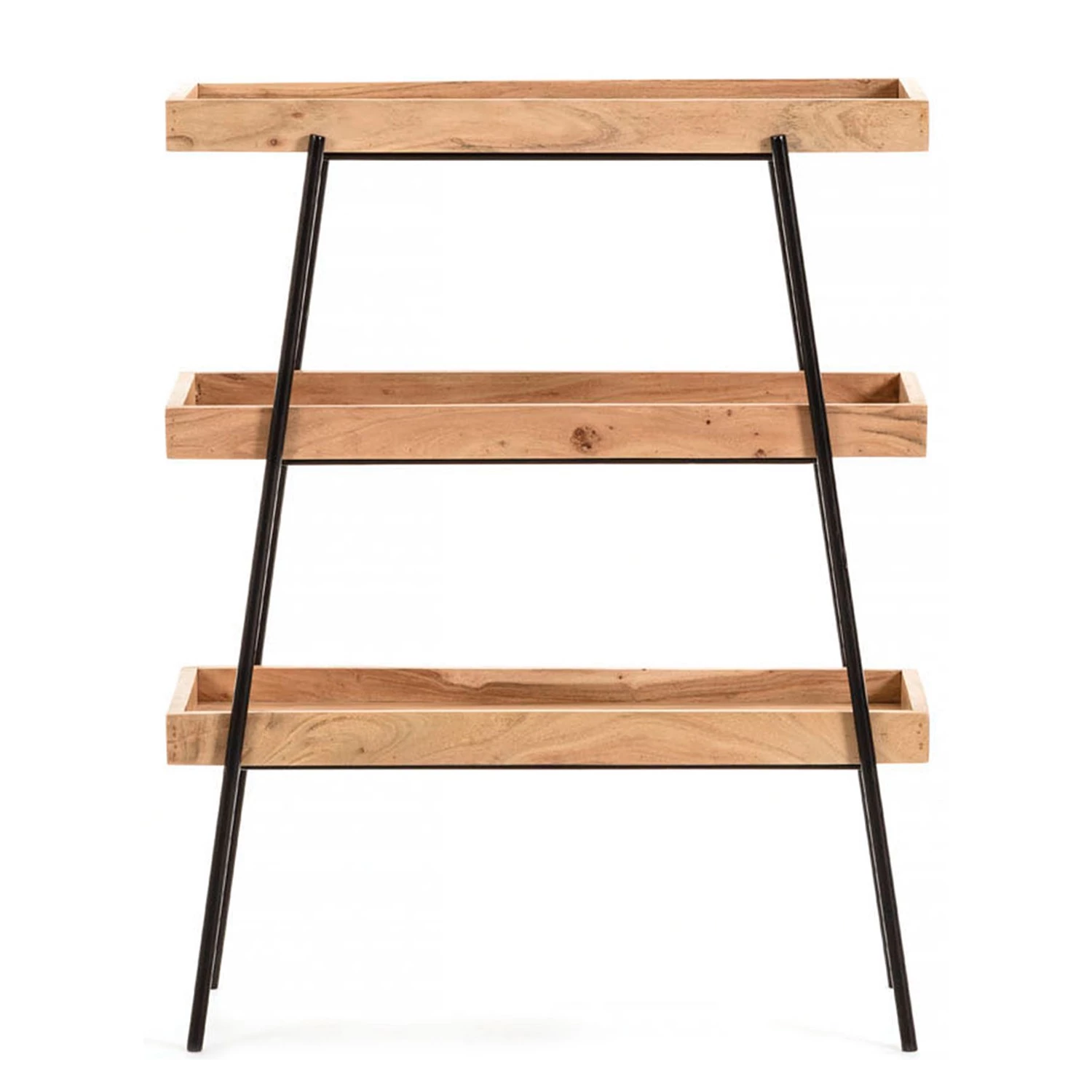 Red Living Étagère Beitbridge I - Acacia massif / Métal - Acacia / Noir 4 Red Living Étagère Beitbridge I - Acacia massif / Métal - Acacia / Noir – Image 4