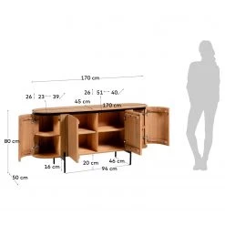 Red Living Buffet Lusaka - Manguier massif -Meubles de salle à manger Soldes Magasin 1000363961 220714 500 SKETCH DETAILS P000000001000363961 sketch