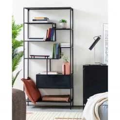 Loftscape Étagère Blackrod - Métal - Noir -Meubles de salle à manger Soldes Magasin 1000363964 220714 021 MOOD DETAILS P000000001000363964 mood