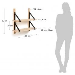 Red Living Étagère murale Nakuru - Hêtre massif / Cuir véritable - Hêtre / Noir 17 Red Living Étagère murale Nakuru - Hêtre massif / Cuir véritable - Hêtre / Noir -Meubles de salle à manger Soldes Magasin 1000363967 220714 500 SKETCH DETAILS P000000001000363967 sketch