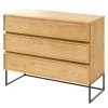 Red Living Commode Tabora I - Placage en bois véritable - Chêne