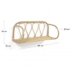Naturoo Étagère murale Mansa - Étagère : rotin<br>Structure : bambou massif verni -Meubles de salle à manger Soldes Magasin 1000363975 220714 500 SKETCH DETAILS P000000001000363975 sketch