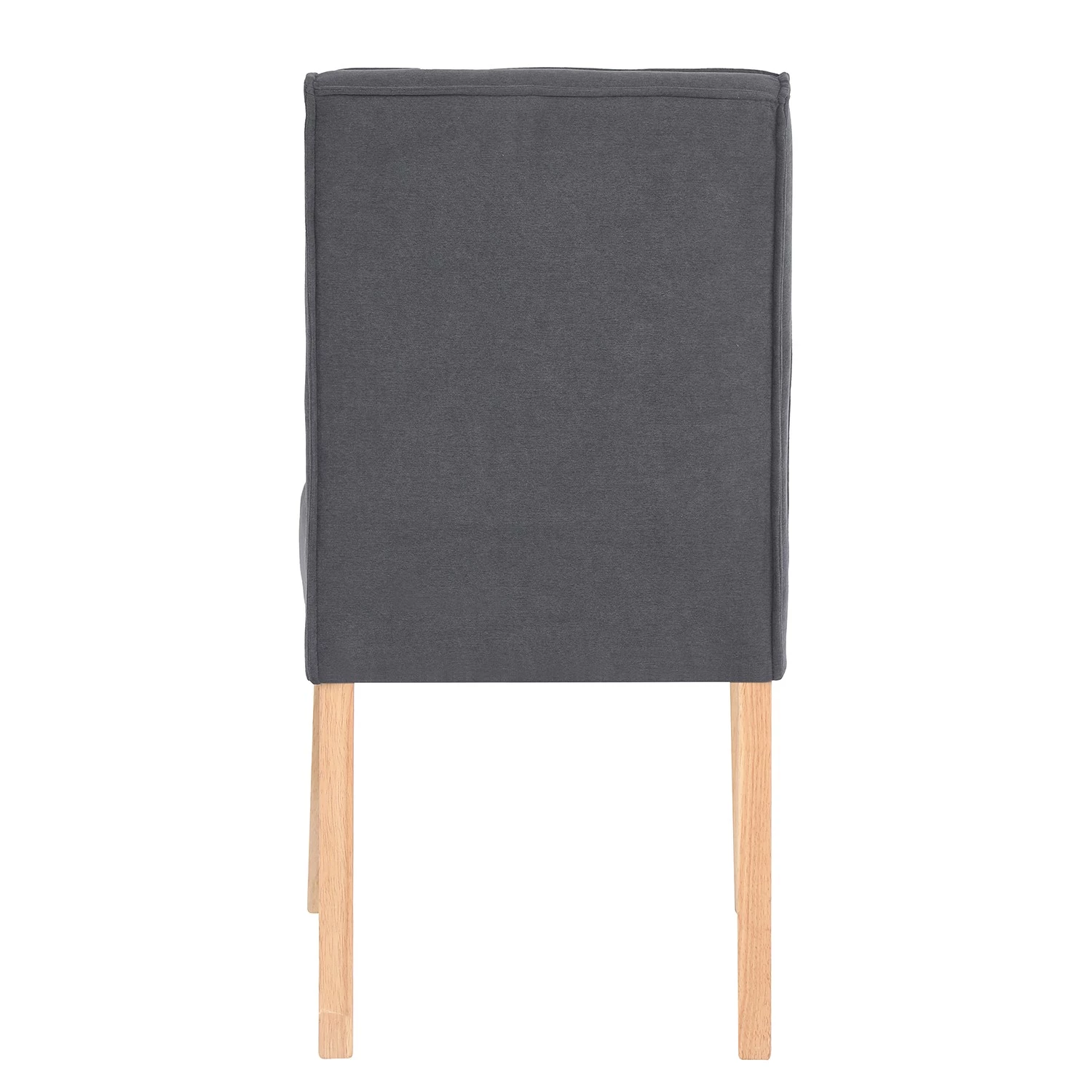 Loftscape Chaises capitonnées Alcoy (lot de 2) - Tissu / Hévéa massif - Gris / Hévéa 5 Loftscape Chaises capitonnées Alcoy (lot de 2) - Tissu / Hévéa massif - Gris / Hévéa – Image 5