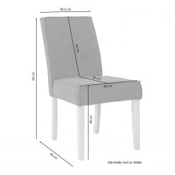 Loftscape Chaises capitonnées Alcoy (lot de 2) - Tissu / Hévéa massif - Gris / Hévéa 21 Loftscape Chaises capitonnées Alcoy (lot de 2) - Tissu / Hévéa massif - Gris / Hévéa -Meubles de salle à manger Soldes Magasin 1000363995 220728 500 SKETCH DETAILS P000000001000363995 sketch