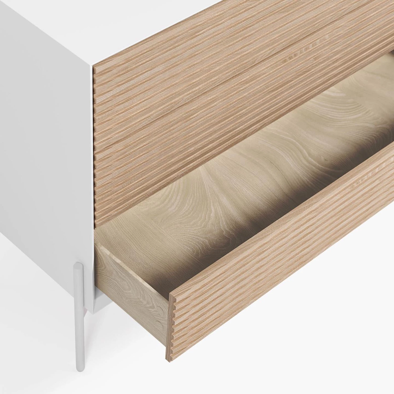 Norrwood Buffet Maredale II - Partiellement en frêne massif - Frêne / Blanc 4 Norrwood Buffet Maredale II - Partiellement en frêne massif - Frêne / Blanc – Image 4