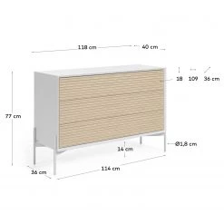 Norrwood Buffet Maredale II - Partiellement en frêne massif - Frêne / Blanc 13 Norrwood Buffet Maredale II - Partiellement en frêne massif - Frêne / Blanc -Meubles de salle à manger Soldes Magasin 1000364002 220714 500 SKETCH DETAILS P000000001000364002 sketch