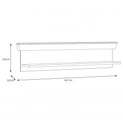 Ridgevalley Tablette murale Boolamore - Imitation chêne -Meubles de salle à manger Soldes Magasin 1000364861 220722 500 SKETCH DETAILS P000000001000364861 sketch
