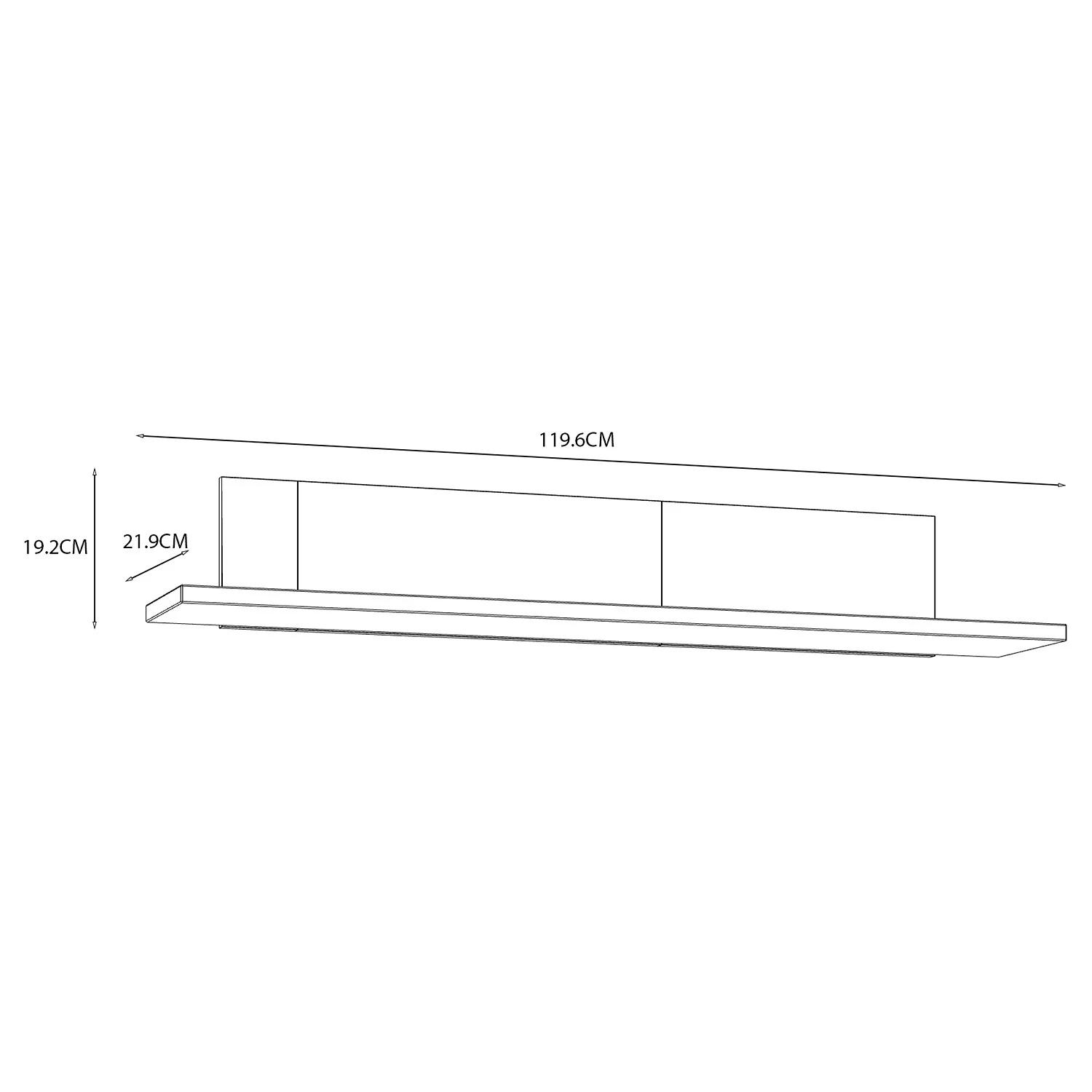 Loftscape Tablette murale Millquarter - Blanc / Imitation chêne clair 4 Loftscape Tablette murale Millquarter - Blanc / Imitation chêne clair – Image 4