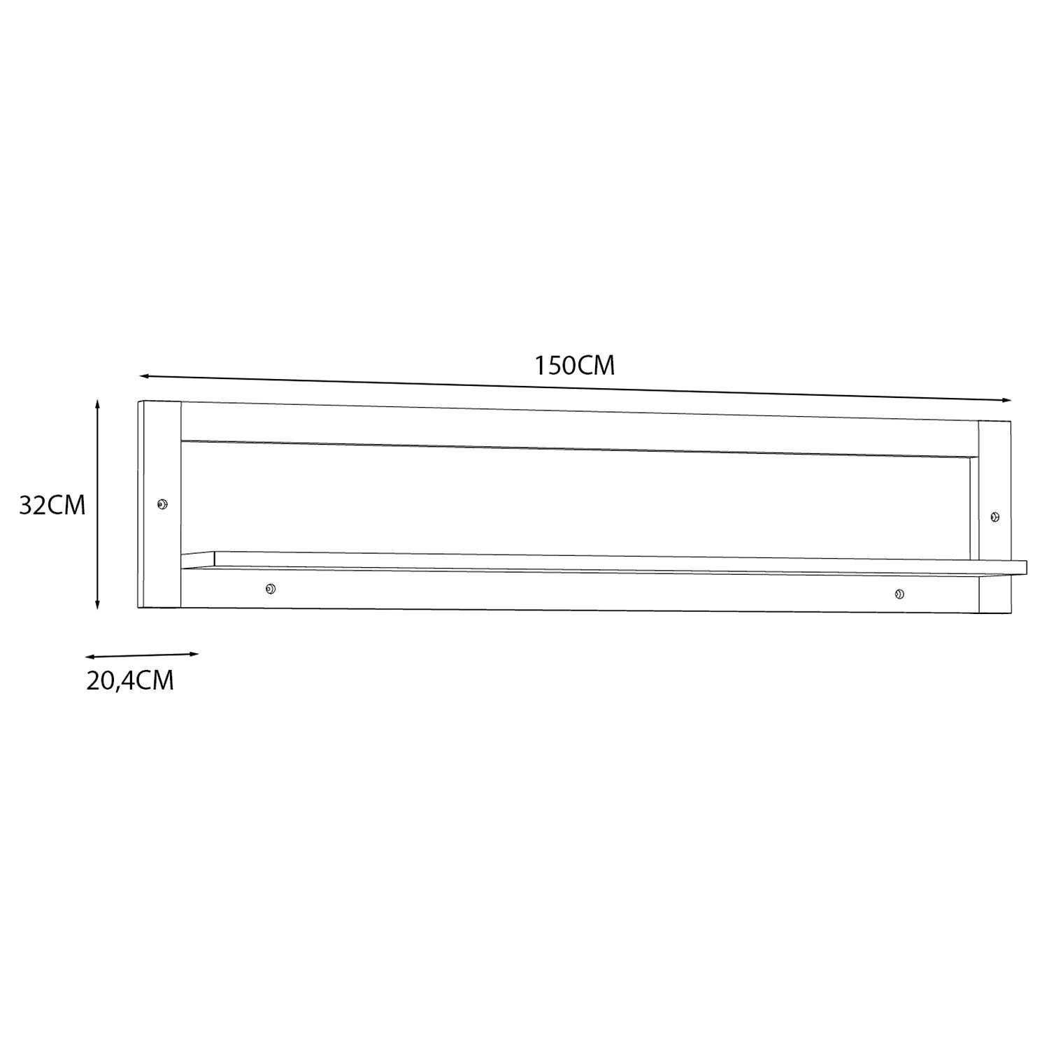 Loftscape Tablette murale Thurles - Imitation chêne Sonoma / Blanc 4 Loftscape Tablette murale Thurles - Imitation chêne Sonoma / Blanc – Image 4
