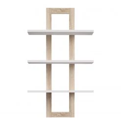 Loftscape Étagère murale Thurles - Imitation chêne Sonoma / Blanc -Meubles de salle à manger Soldes Magasin 1000364875 220722 030 DETAILS P000000001000364875