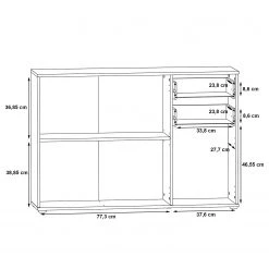 Loftscape Buffet Kiltealy III - Blanc / Imitation chêne Sonoma -Meubles de salle à manger Soldes Magasin 1000364879 220722 501 SKETCH DETAILS P000000001000364879 sketch