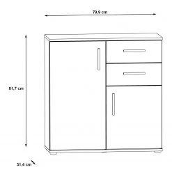 Loftscape Buffet Kiltealy I - Blanc / Imitation chêne Sonoma 12 Loftscape Buffet Kiltealy I - Blanc / Imitation chêne Sonoma -Meubles de salle à manger Soldes Magasin 1000364882 220722 500 SKETCH DETAILS P000000001000364882 sketch