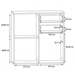 Loftscape Buffet Kiltealy I - Blanc / Imitation chêne Sonoma 13 Loftscape Buffet Kiltealy I - Blanc / Imitation chêne Sonoma -Meubles de salle à manger Soldes Magasin 1000364882 220722 501 SKETCH DETAILS P000000001000364882 sketch