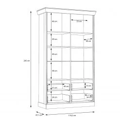 Ridgevalley Vitrine Boolamore III - Imitation chêne -Meubles de salle à manger Soldes Magasin 1000364890 220722 501 SKETCH DETAILS P000000001000364890 sketch