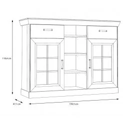 Ridgevalley Buffet Boolamore II - Imitation chêne 10 Ridgevalley Buffet Boolamore II - Imitation chêne -Meubles de salle à manger Soldes Magasin 1000364895 220722 500 SKETCH DETAILS P000000001000364895 sketch