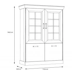 Ridgevalley Vitrine Boolamore I - Imitation chêne -Meubles de salle à manger Soldes Magasin 1000364897 220722 500 SKETCH DETAILS P000000001000364897 sketch