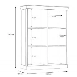 Ridgevalley Vitrine Boolamore I - Imitation chêne -Meubles de salle à manger Soldes Magasin 1000364897 220722 501 SKETCH DETAILS P000000001000364897 sketch
