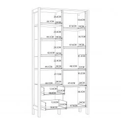 Loftscape Armoire Thurles - Imitation chêne Sonoma / Blanc -Meubles de salle à manger Soldes Magasin 1000364901 220722 501 SKETCH DETAILS P000000001000364901 sketch