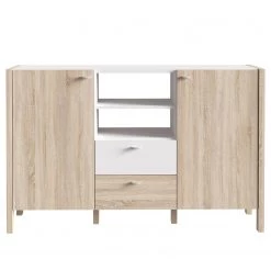 Loftscape Buffet Thurles I - Imitation chêne Sonoma / Blanc -Meubles de salle à manger Soldes Magasin 1000364903 220722 030 DETAILS P000000001000364903