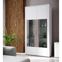 Loftscape Vitrine Millquarter II - Blanc / Imitation chêne clair -Meubles de salle à manger Soldes Magasin 1000364906 220722 021 MOOD DETAILS P000000001000364906 mood