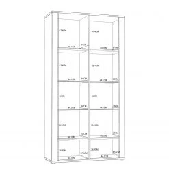 Loftscape Vitrine Millquarter II - Blanc / Imitation chêne clair -Meubles de salle à manger Soldes Magasin 1000364906 220722 501 SKETCH DETAILS P000000001000364906 sketch