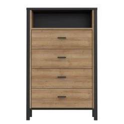 Red Living Buffet Kasala III - Imitation chêne Riviera / Noir -Meubles de salle à manger Soldes Magasin 1000364907 220722 030 DETAILS P000000001000364907