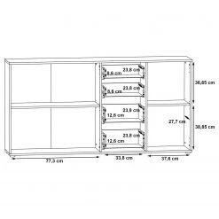 Loftscape Buffet Kiltealy - Blanc / Imitation chêne Sonoma 13 Loftscape Buffet Kiltealy - Blanc / Imitation chêne Sonoma -Meubles de salle à manger Soldes Magasin 1000364909 220722 501 SKETCH DETAILS P000000001000364909 sketch
