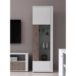 Loftscape Vitrine Millquarter I - Blanc / Imitation chêne clair -Meubles de salle à manger Soldes Magasin 1000364912 220722 021 MOOD DETAILS P000000001000364912 mood