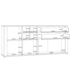 Loftscape Buffet Millquarter - Blanc / Imitation chêne clair -Meubles de salle à manger Soldes Magasin 1000364914 220722 501 SKETCH DETAILS P000000001000364914 sketch