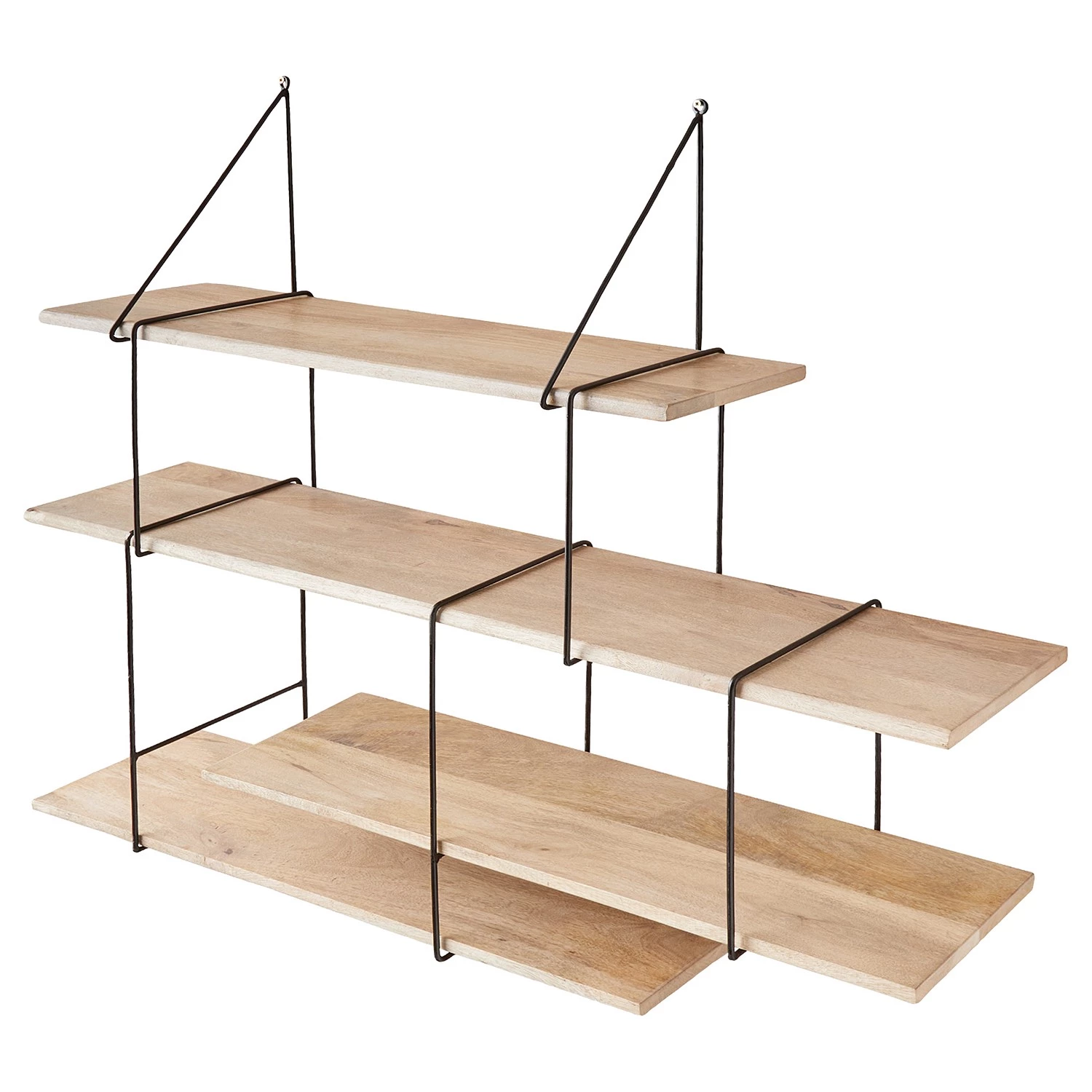 Butlers Étagère murale LIMBO - Chêne massif / Aluminium - Noir / Naturel 1 Butlers Étagère murale LIMBO - Chêne massif / Aluminium - Noir / Naturel
