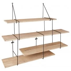 Butlers Étagère murale LIMBO - Chêne massif / Aluminium - Noir / Naturel 12 Butlers Étagère murale LIMBO - Chêne massif / Aluminium - Noir / Naturel -Meubles de salle à manger Soldes Magasin 1000365681 220728 041 DETAILS P000000001000365681