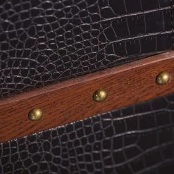 Butlers Valise bar HEMINGWAY - Cuir aniline / Frêne massif - Brun foncé -Meubles de salle à manger Soldes Magasin 1000365699 220728 080 DETAILS P000000001000365699