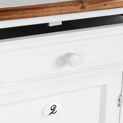 Butlers Buffet CAMPAGNE - Plaqué paulownia - Blanc -Meubles de salle à manger Soldes Magasin 1000365764 220728 055 DETAILS P000000001000365764