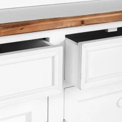 Butlers Buffet CAMPAGNE - Plaqué paulownia - Blanc -Meubles de salle à manger Soldes Magasin 1000365764 220728 060 DETAILS P000000001000365764